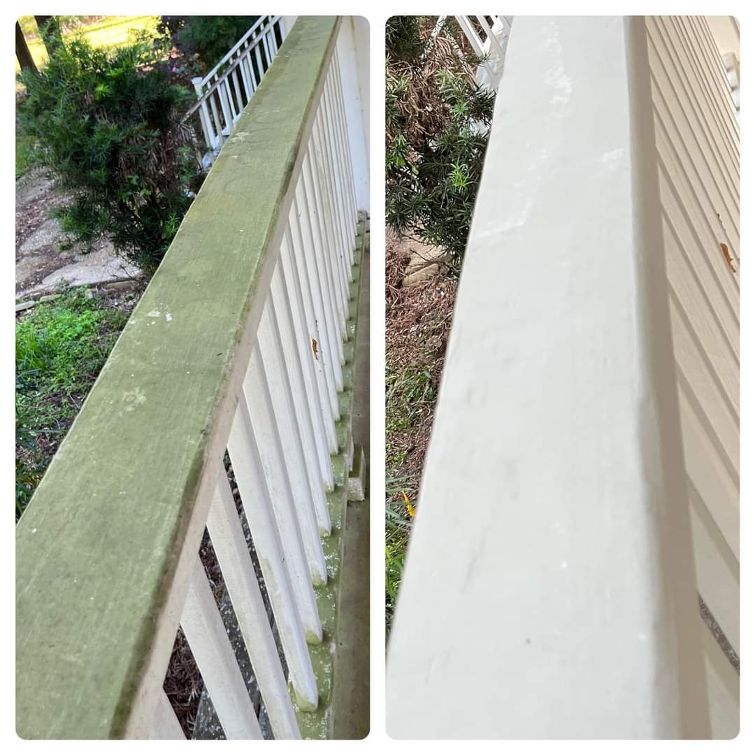Vinyl Fence Washing Before And After In Hamilton Ontario