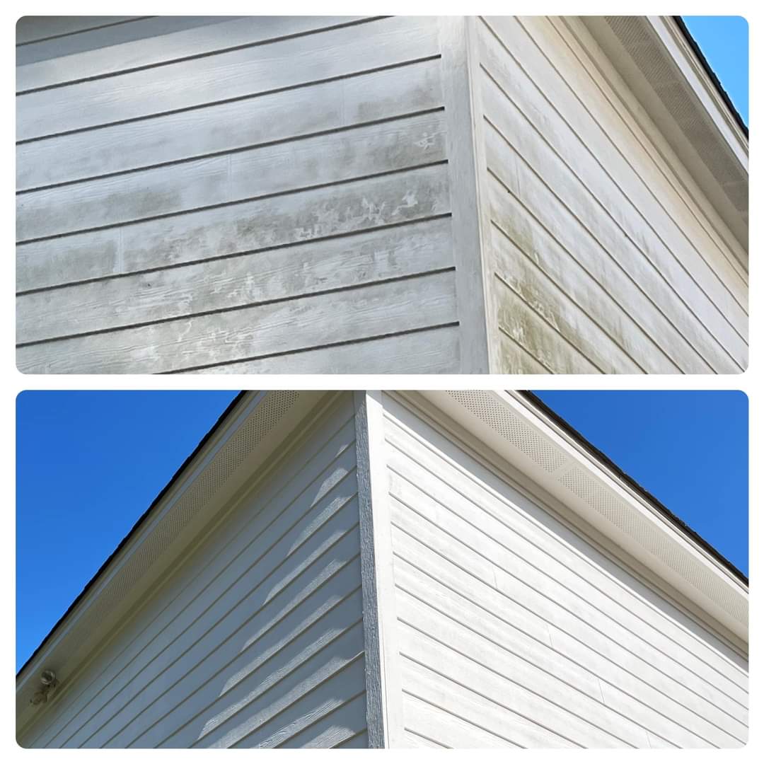 Ancaster Ontario Vinyl House Washing Before And After