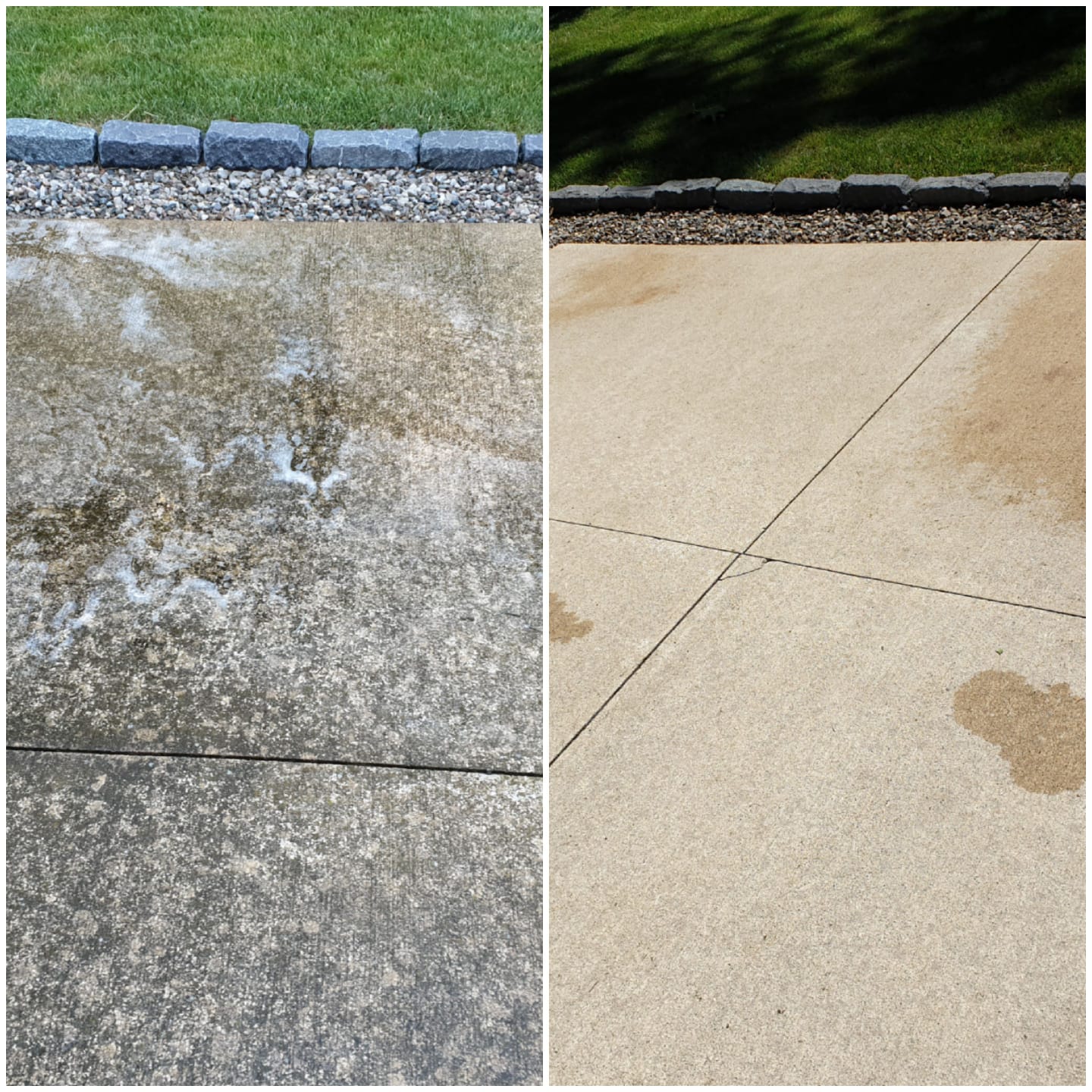Hamilton Ontario Concrete Driveway Before And After Concrete Washing