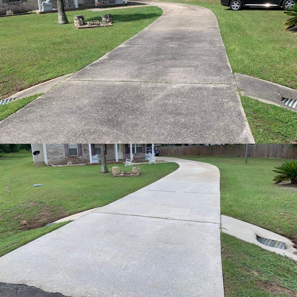 Concrete Cleaning Before And After In Caledonia Ontario